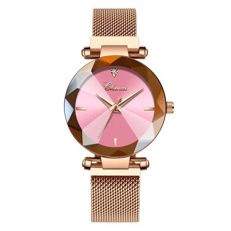 Women's Stylish Diamond Dial Watch