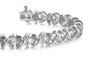 X Link Diamond Tennis Lab-Grown Diamond Bracelet with 4.00 ct.(finished) 3.8mm