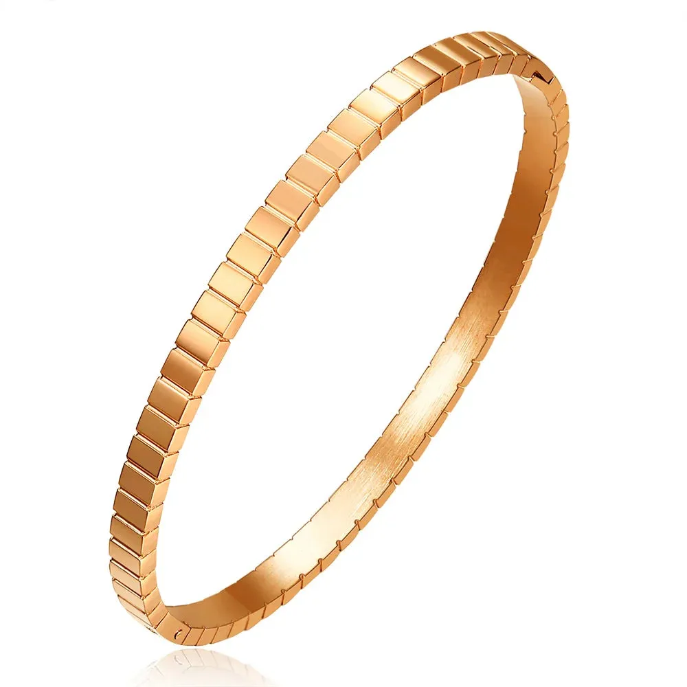 Zircon Geometric Bracelet Accessories Personalized Simple Versatile Titanium Steel Hand Bracelet Female Jewelry