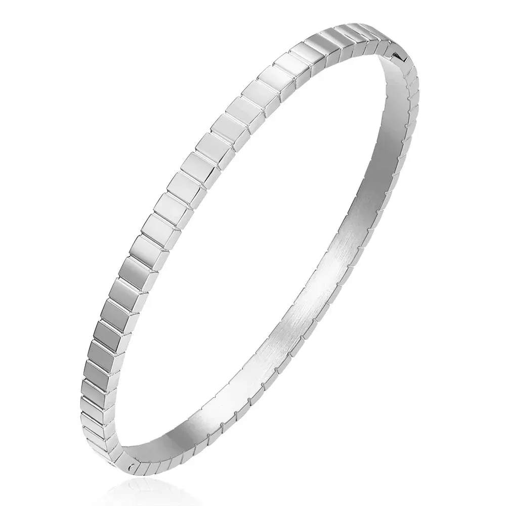 Zircon Geometric Bracelet Accessories Personalized Simple Versatile Titanium Steel Hand Bracelet Female Jewelry